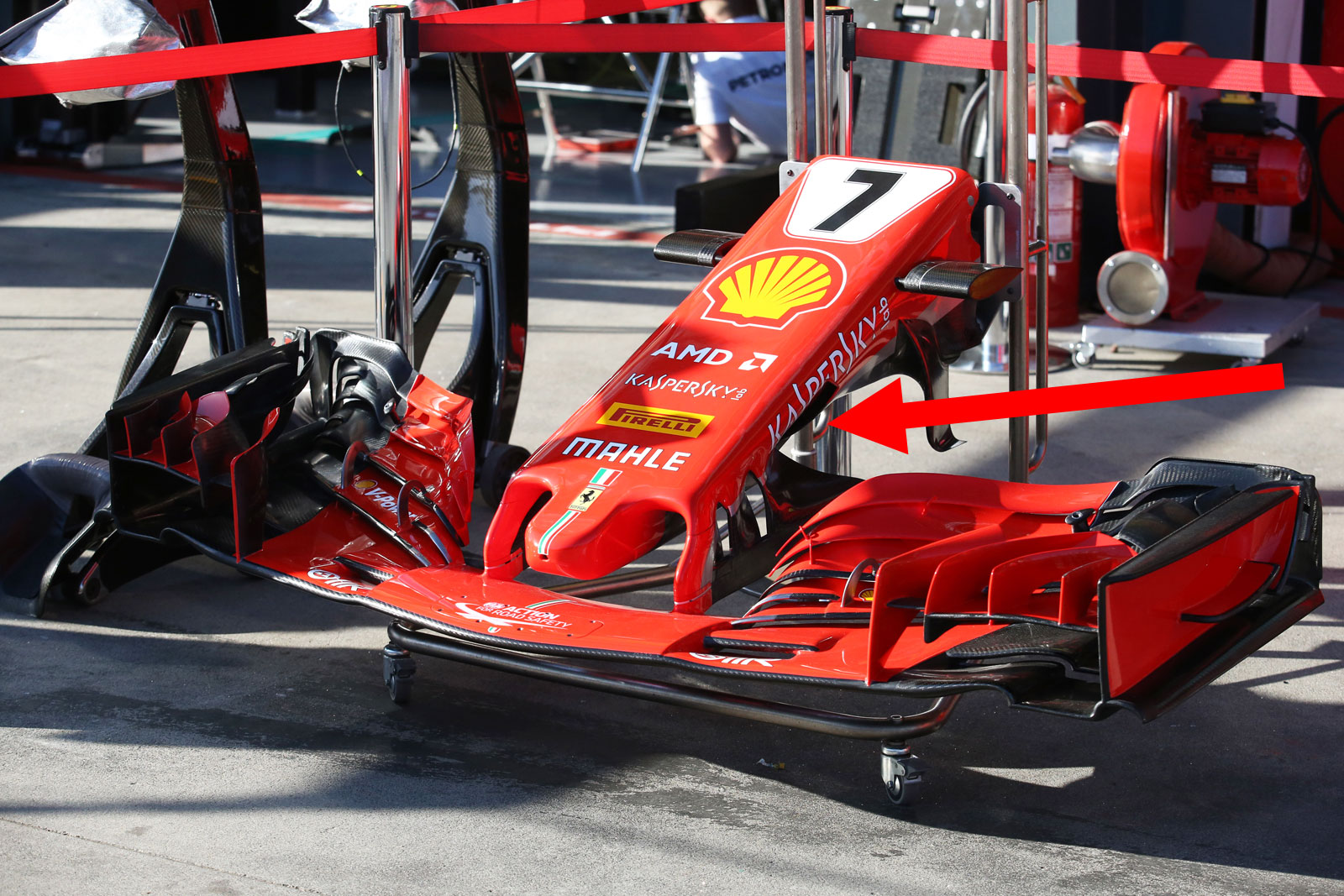 Rd.1 AUS・F1TECH】フェラーリSF71H、フロントウイングとバージボード