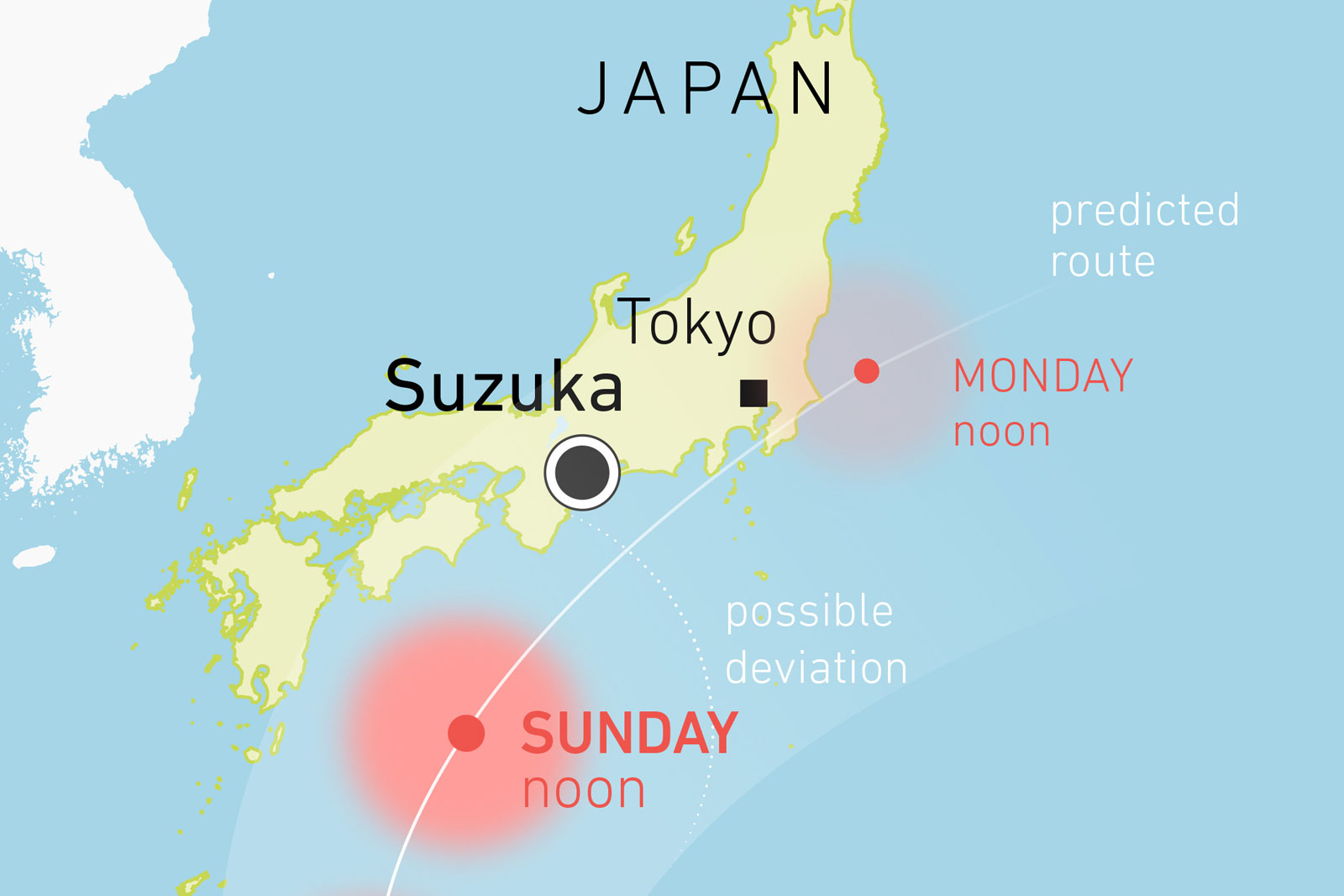【日本GP・金曜】今週末の天気予報、やはり決勝レースは台風の影響