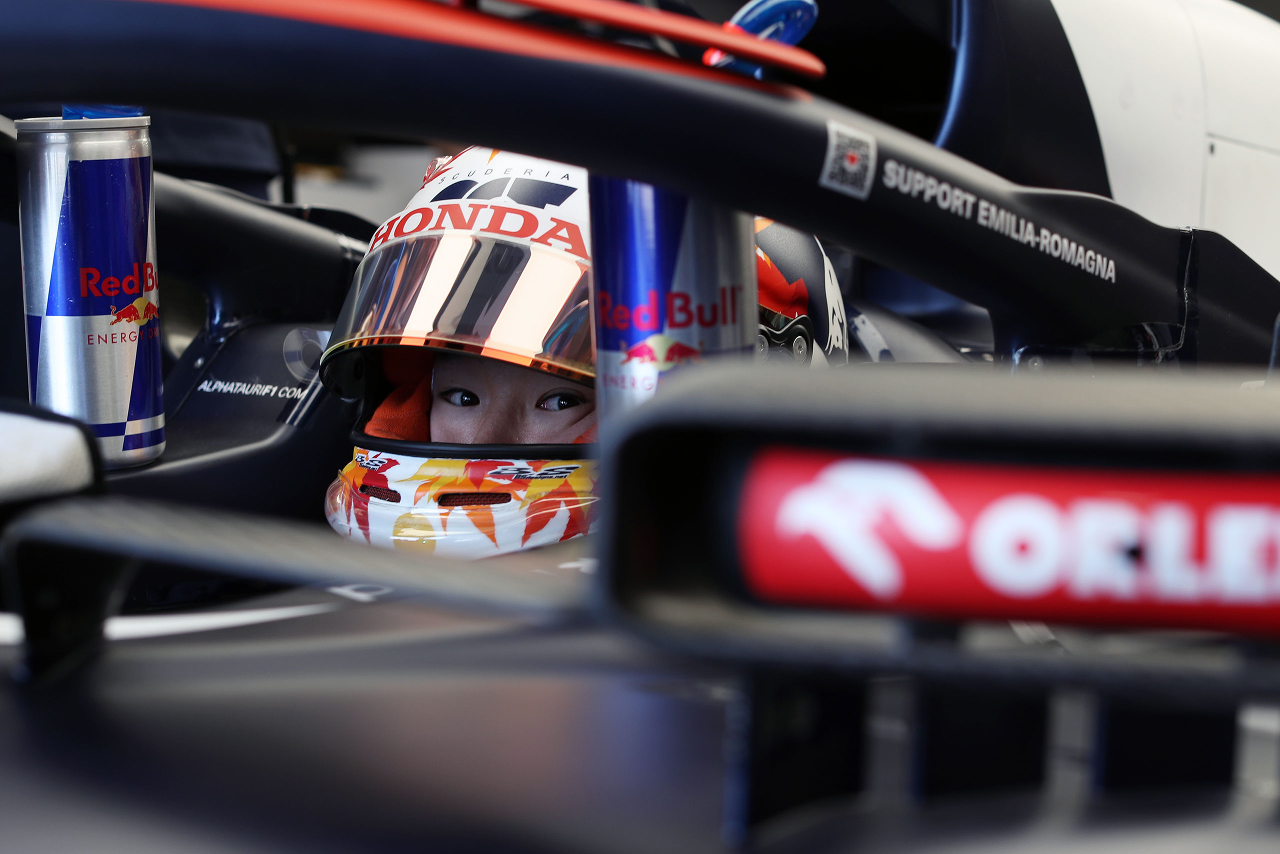 F1ボディ　角田仕様 スパーク 1/5 ドライバーズ・ヘルメット 2024 F1 イタリアGP